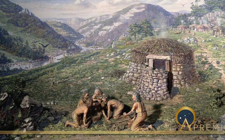 Diorama showing trephination in Neolithic times (Wellcome Images / CC BY-SA 4.0)