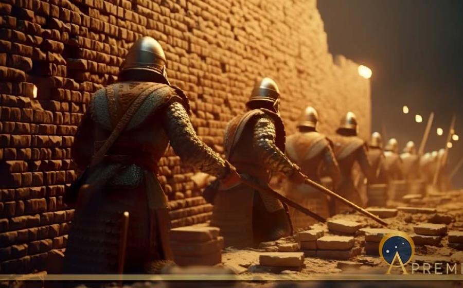 Roman legionaries building a defense wall (Travel Drawn/ Abode Stock)