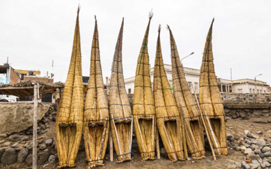 Traditional totora reed raft usage is fading away.  Source: ecuadorquerido / Adobe Stock