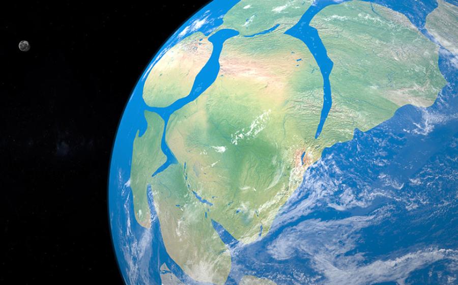 Reconstruction of how the supercontinent Rodinia would have looked. Source: Manuel Mata / Adobe Stock