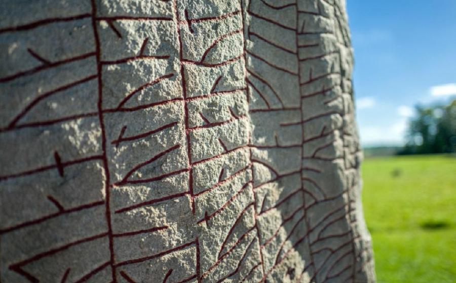 Written in stone by Vikings – the Rok runestone from the 9th century features the longest known runic inscription and is considered the first piece of Swedish literature. Credit: rolf_52 / Adobe Stock