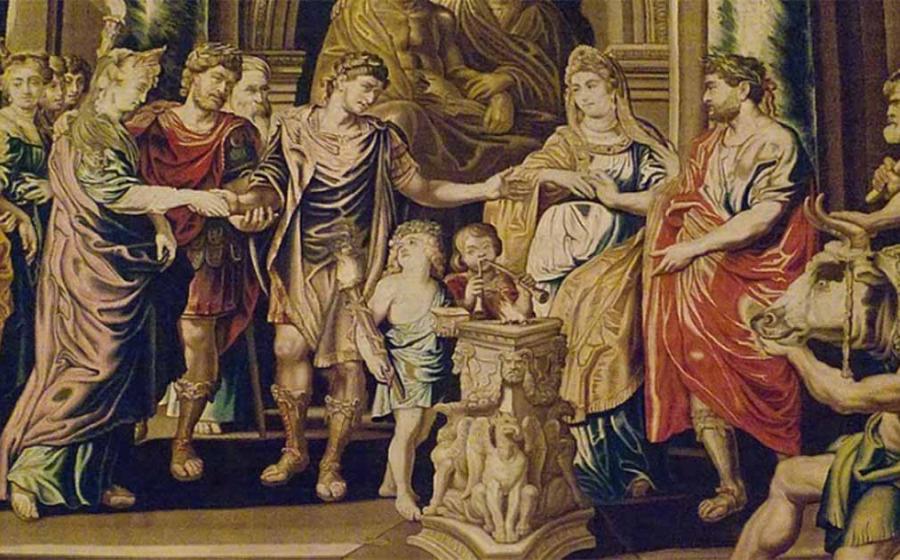 Detail of Tapestry Depicting the Marriage of Contantine I and Fausta by Peter Paul Rubens 1623-1625. Source: Mary Harrsch /CC BY-NC-SA 2.0