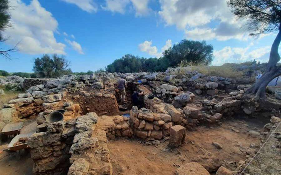 The excavation area at the Son Catlar fortress where the Roman artifacts were discovered.                Source: University of Alicante