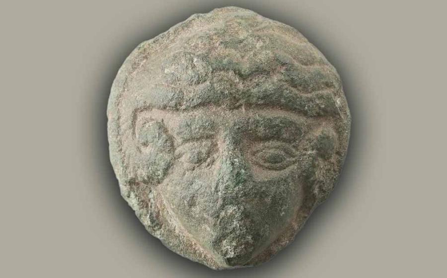 The Roman bronze plaque measures only 26-28 mm in diameter. Source: Museum Vestsjaelland