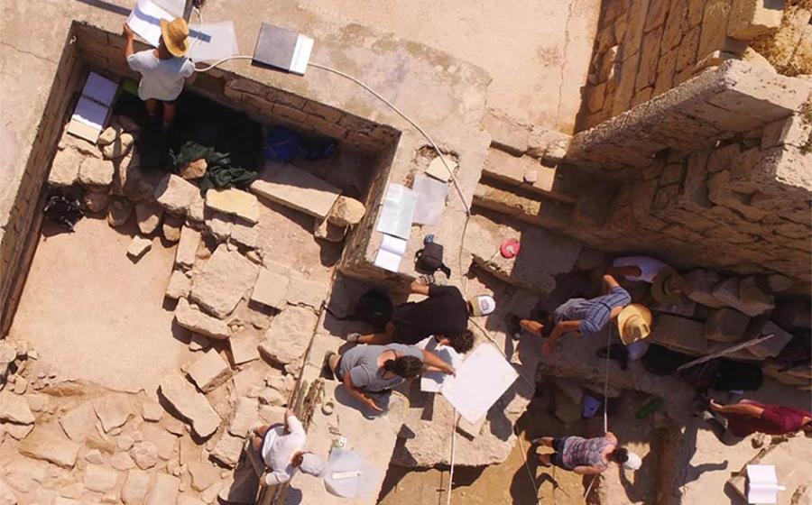 Students on site during excavation works at Tas-Silġ, Malta. Source: Times of Malta