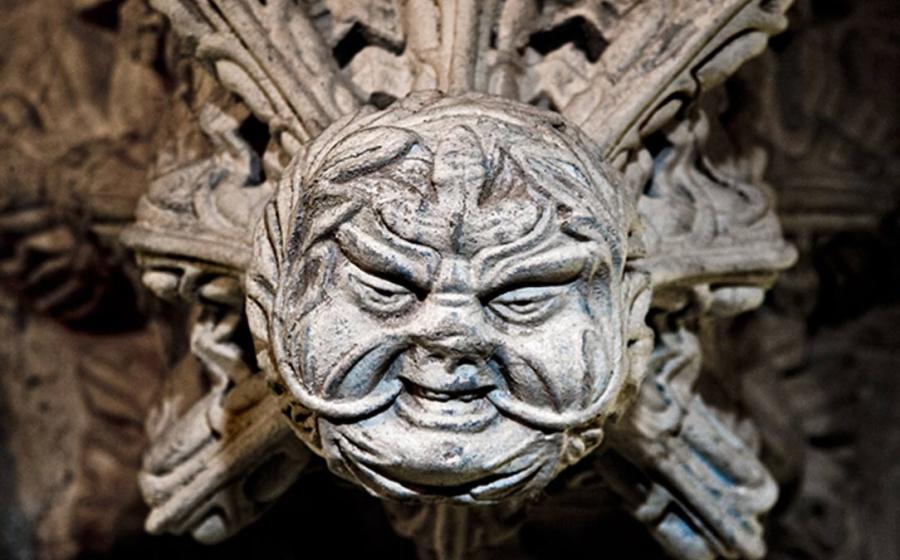 One of the best ‘Green Man’ carvings in Rosslyn Chapel.