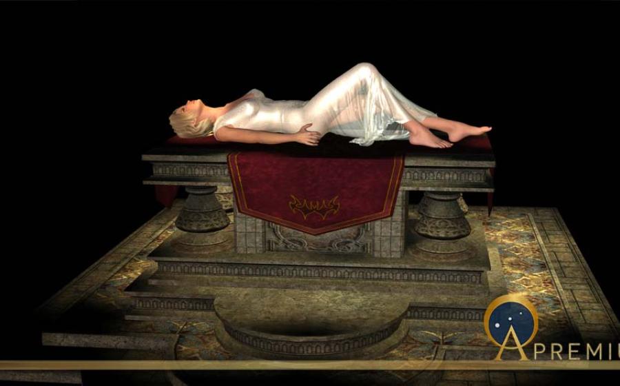 Sacrificial virgin on altar. (heywoody / Adobe)