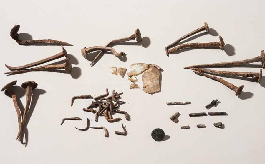 Cremation area (right) and two middle-imperial Roman tombs under excavation. (© Sagalassos Archaeological Research Project/ Antiquity Publications Ltd)