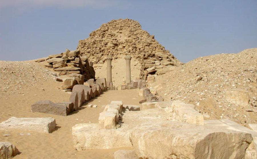 The ruins of Sahure’s pyramid 