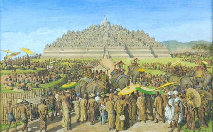 Ancient Sailendra dynasty in Java - Reconstructing the scene of Borobudur
