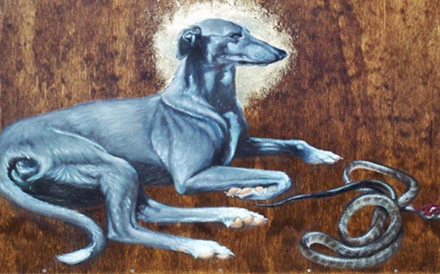 An image showing the story of St. Guinefort. 