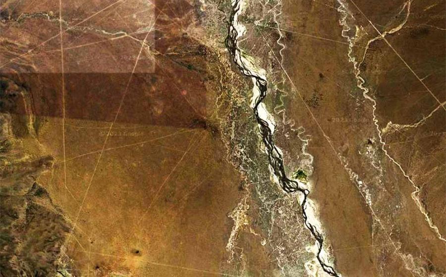 The Sajama Lines in Bolivia, as seen by satellite imagery. Source: Google Maps
