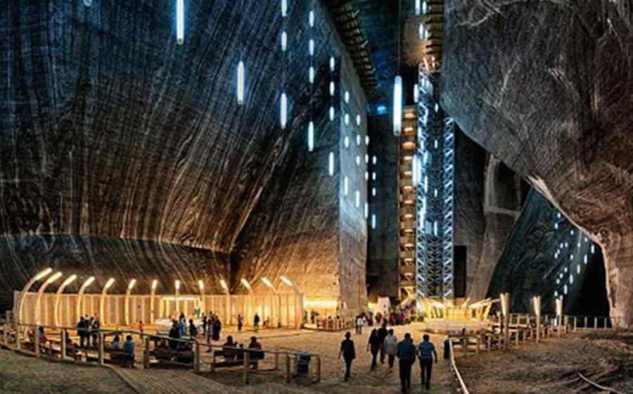 A view of the Rudolf Mine in the Salina Turda.