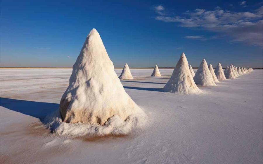 Salt piles. Source: altitudevisual / Adobe Stock.