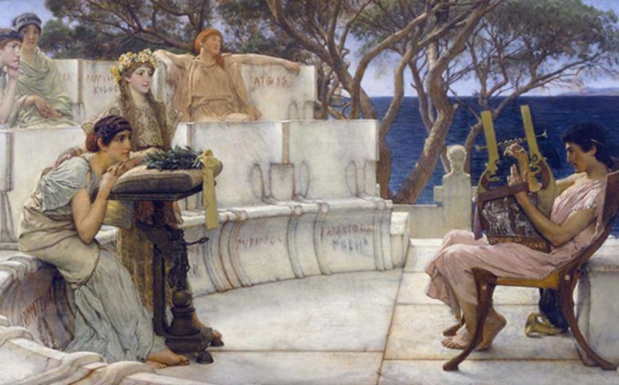 ‘Sappho and Alcaeus’ (1881) by Lawrence Alma-Tadema. 