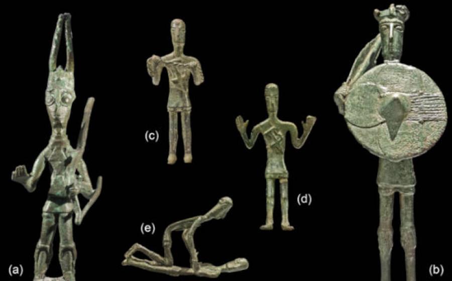 A selection of bronzetti of the Uta-Abini style from Sardinia.