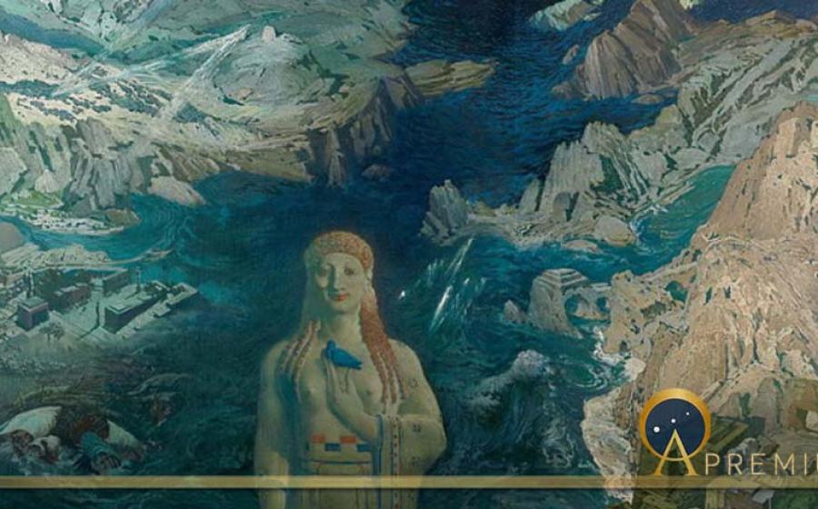 Léon Bakst's vision of cosmic catastrophe. Stat Russian Museum 