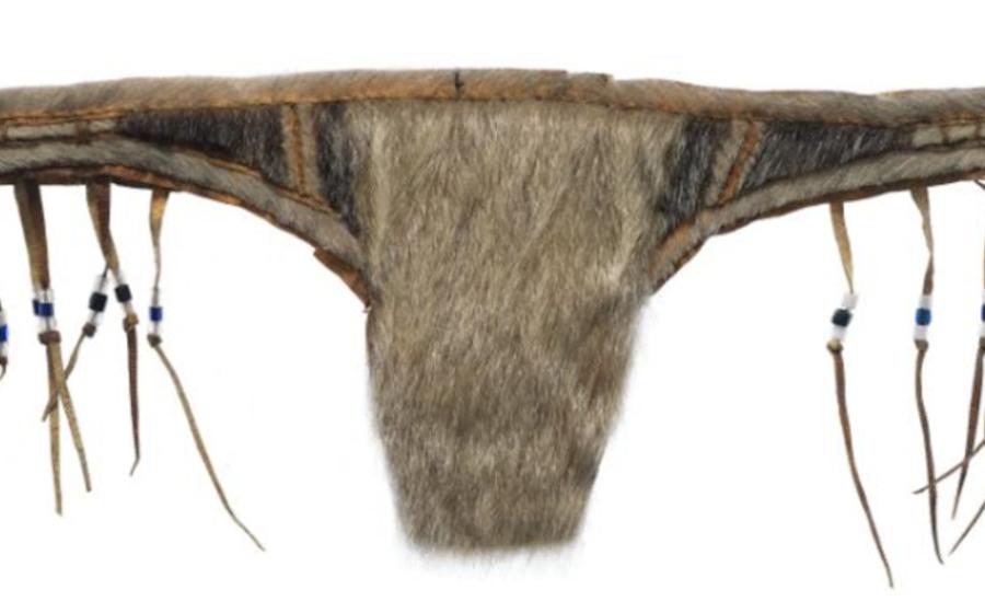 Front view of a naatsit - seal fur underwear.