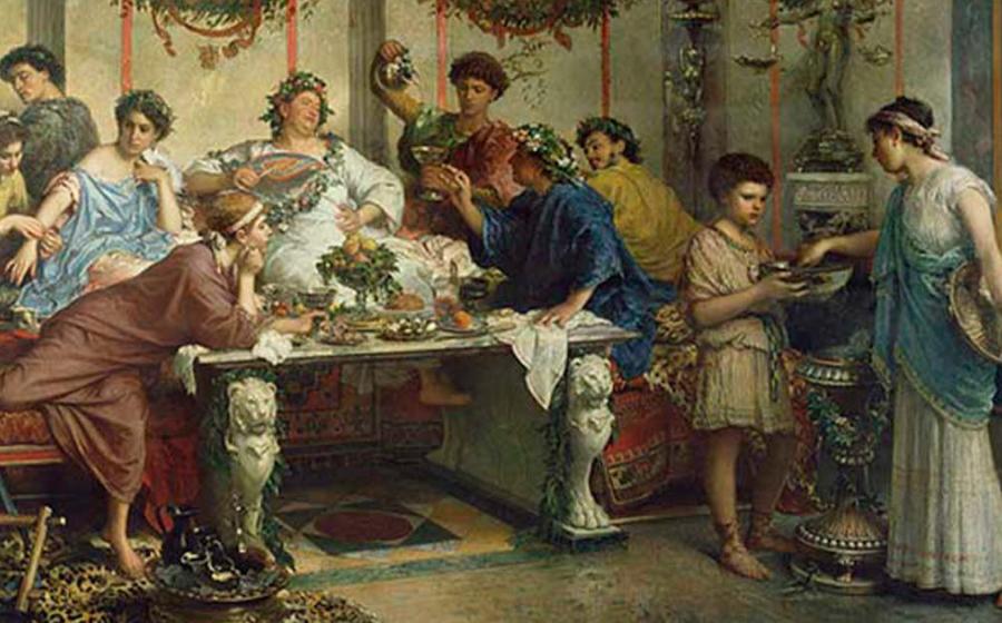 Roman parties were all about grand displays of wealth, power and status. (Public Domain)
