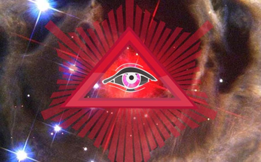 Luminous red nova star - V838 Monocerotis, courtesy NASA, STScI, ESA  (Public Domain); Eye of Providence (Public Domain); Deriv.