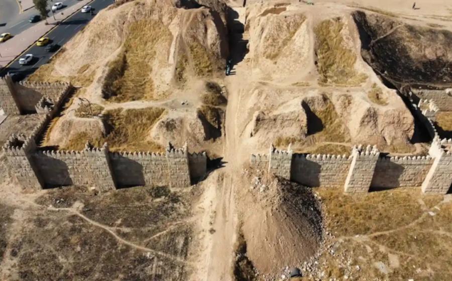 Aerial Photo of the Shamash Gate from the East