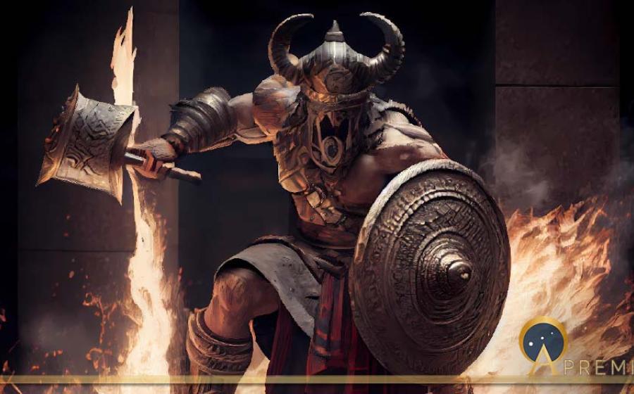 Horned warrior mercenary ( AlainAlexander/Adobe Stock)