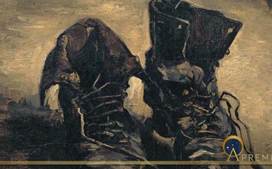 Vincent van Gogh's Pair of Shoes was painted in June 1895 at Auvers-sur-Oise. (Public Domain)