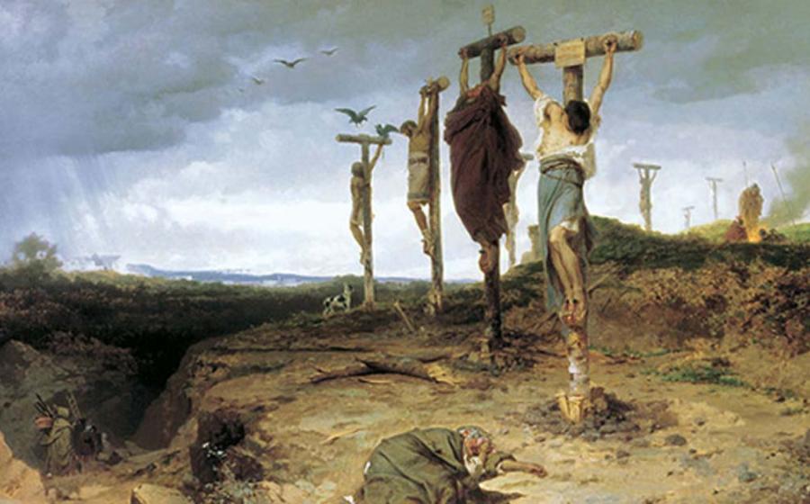 Place of execution in ancient Rome. The crucified slaves. Fedor Andreevich Bronnikov, 1878.