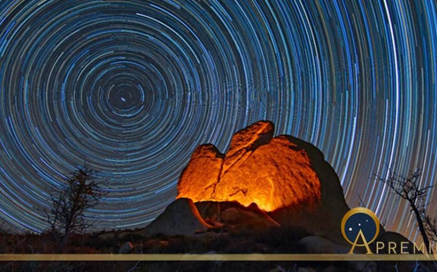 Argimusco - Star Trail behind the Eagle Monolith (ildiora/ Adobe Stock)