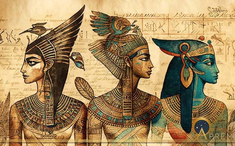 Generated Egyptian female queens (SunnyS/ Adobe Stock)
