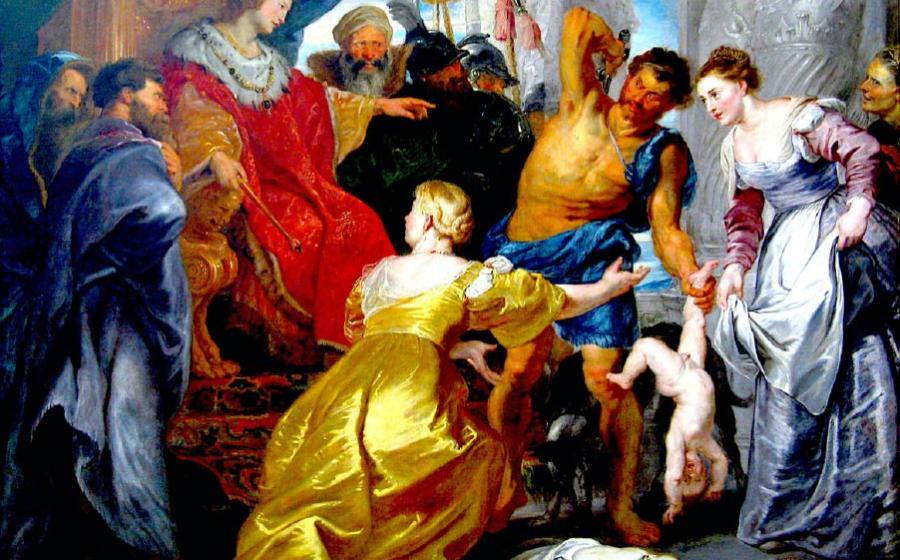 King Solomon is most famous for his wisdom in the story of The Judgment of Solomon. Source: Dcastor / CC BY-SA 3.0.
