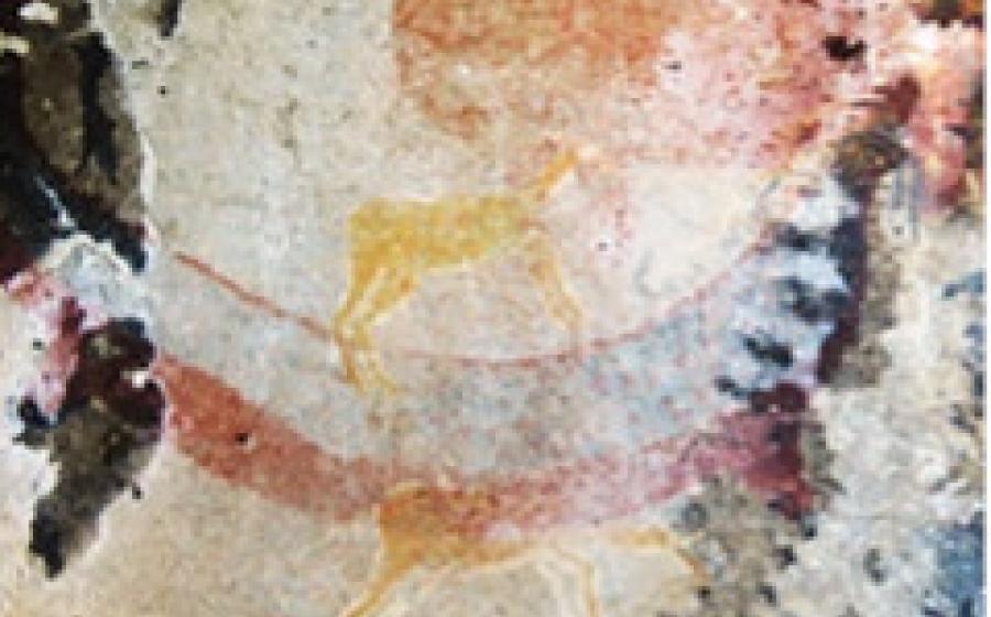 Painting of the dicynodont made by the San in the early 1800s