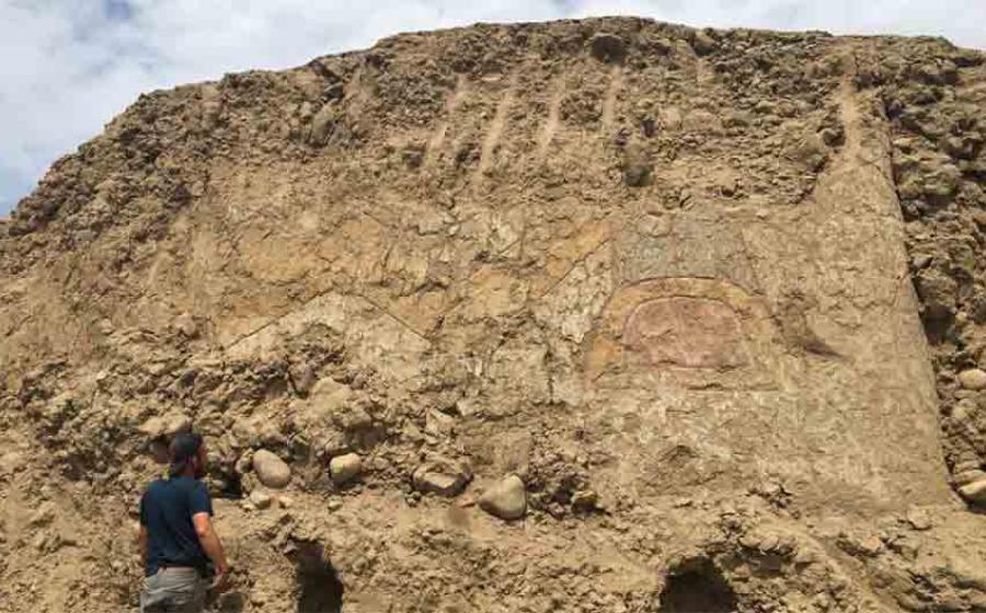 The knife-wielding spider god mural was discovered at a 3,200-year-old ceremonial site in Peru.