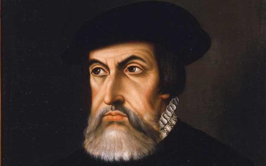 Portrait of Hernán Cortés. A stolen letter to Cortés has been tracked to a New York auction house.