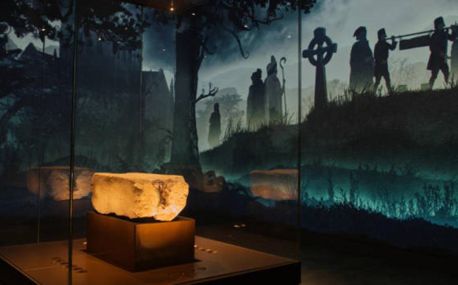 The Stone of Destiny, currently on display at Perth Museum