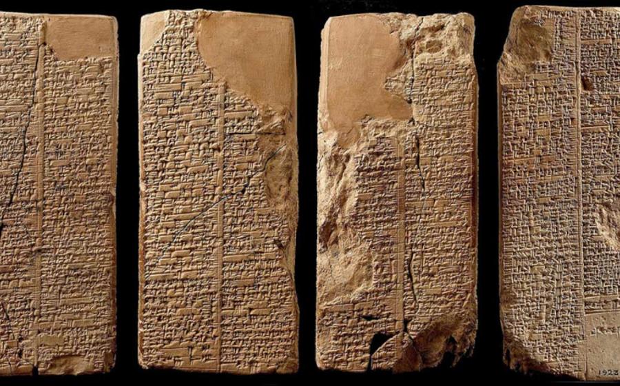 Weld-Blundell Prism, a clay cuneiform inscribed with the Sumerian Kings List. Source: Public domain