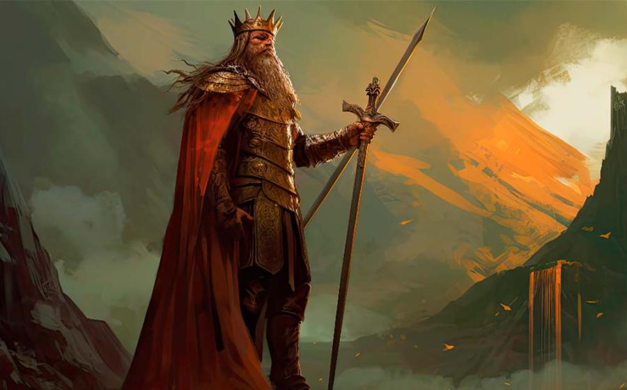AI illustration of King Arthur King of Britain and the sword in the stone. Source: dan/Adobe Stock