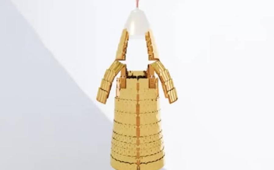 Restored (simulated) Tang Dynasty gilded bronze armor. 