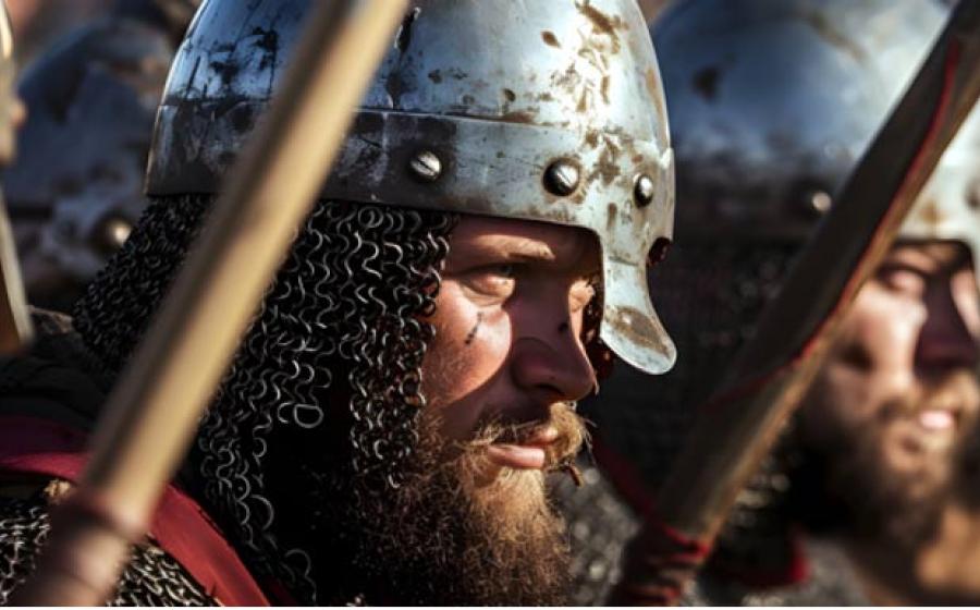 The Jutes, warriors fighting in battle.  Source: Sarah/Adobe Stock