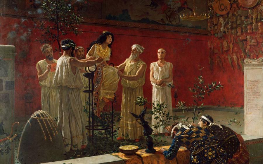 The high priestess, Oracle of Delphi, Pythia