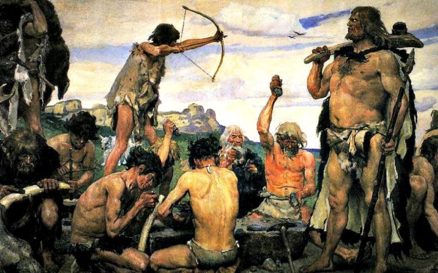 ‘The Stone Age’ (1882-1885), detail of a painting by Viktor M. Vasnetsov. 