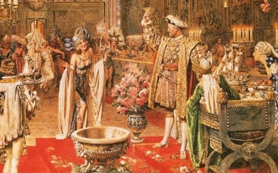 Toasting the revels: The court of Henry VIII, as depicted by the Italian artist Fortunino Matania. 