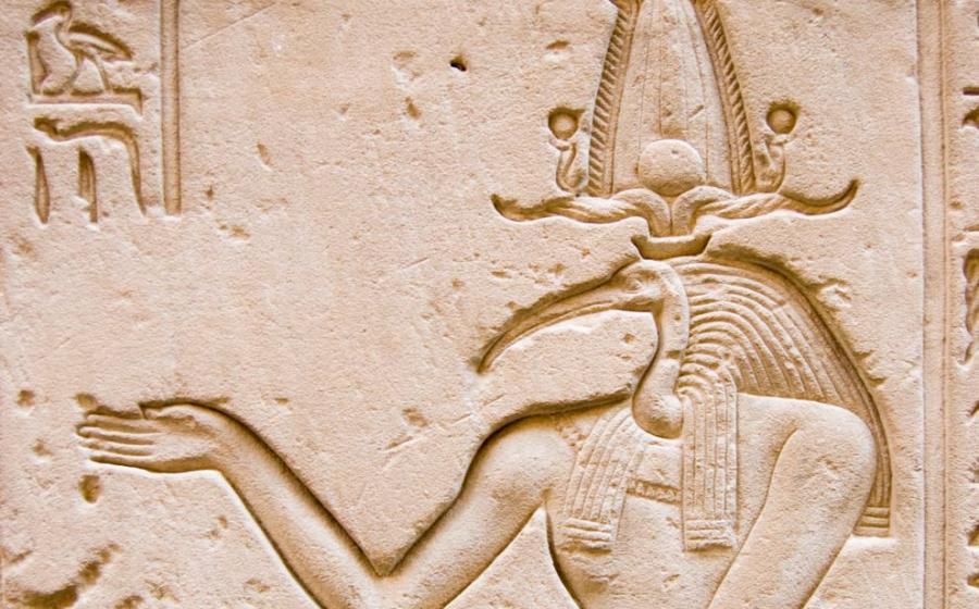 Carving of the ancient Egyptian god Thoth