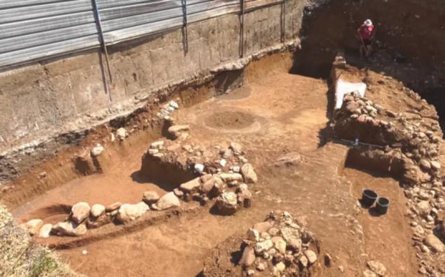 Thracian royal palace excavation site in Vratsa, Bulgaria