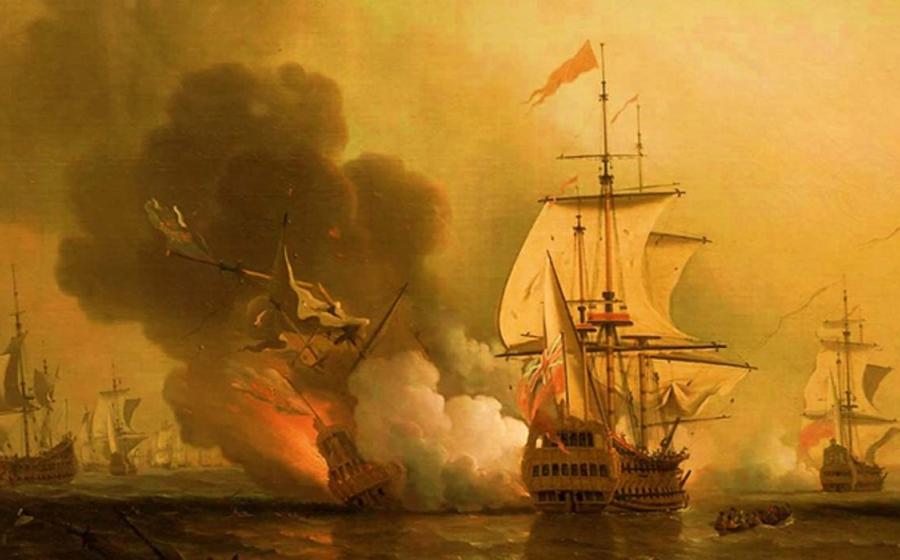 Battle of the sinking of the San Jose.  Action off Cartagena, May 28, 1708.