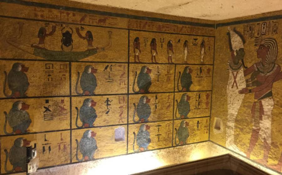 Tutankhamun's burial chamber.