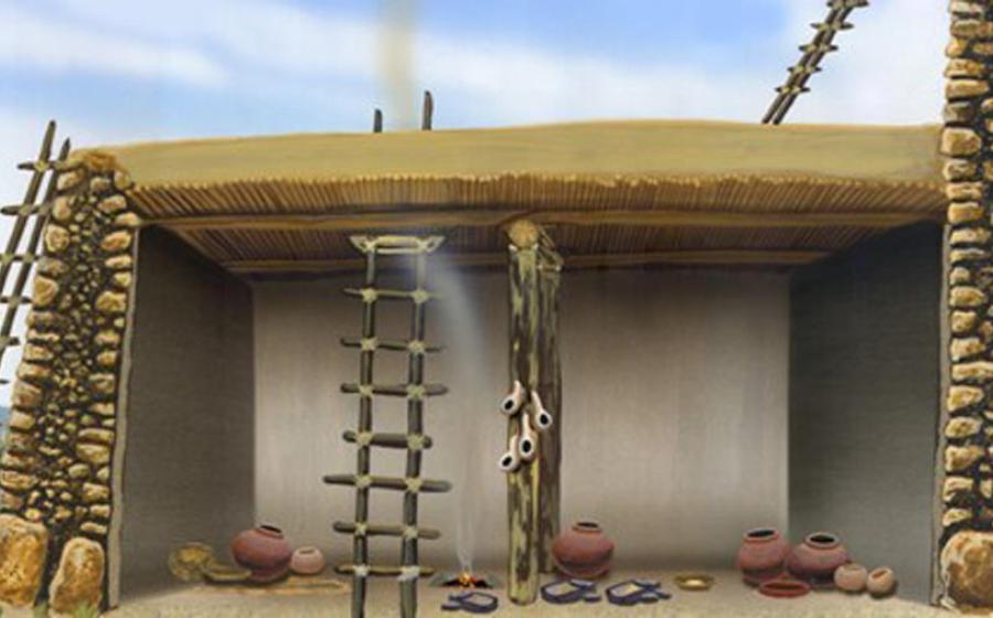 This is what a Tuzigoot National Monument Sinagua living space would have looked like. This room is on display in the site’s excellent museum. Source: National Parks Service