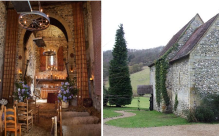 Left; Interior of Dode Church. Right; Dide Church exterior	
