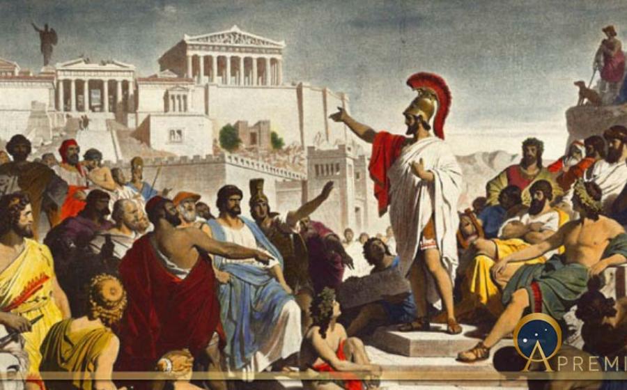 Pericles's Funeral Oration, by Philipp Foltz (1852)(Public Domain)