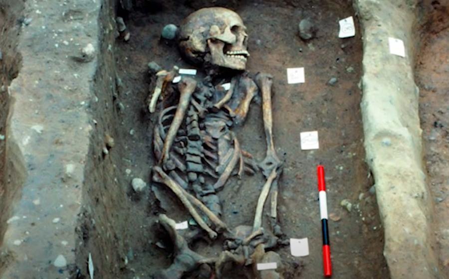 Repton Viking Burial. Source: YouTube Screenshot / History Hit.